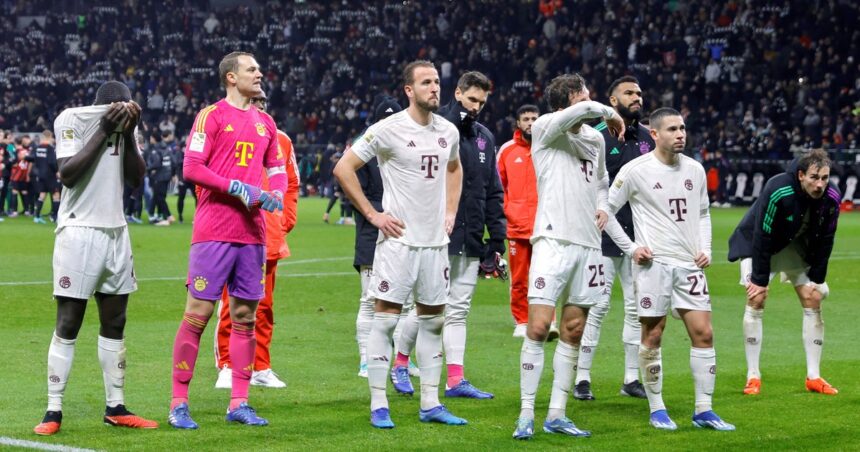 Sorpresa en la Bundesliga: el Bayern Múnich recibió una paliza y cayó 5-1 ante el Eintracht Frankfurt