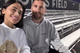 Messi, la vida tranquila en Miami y una foto con Antonela que lo resume todo: mate en la tribuna para alentar a sus hijos