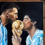 La historia de Lú Sedova, la artista a la que le cambió la vida unir a Messi con Maradona