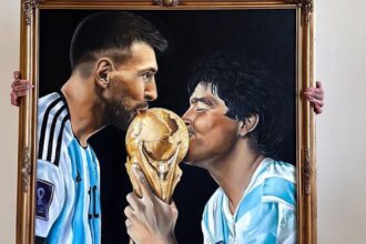 La historia de Lú Sedova, la artista a la que le cambió la vida unir a Messi con Maradona