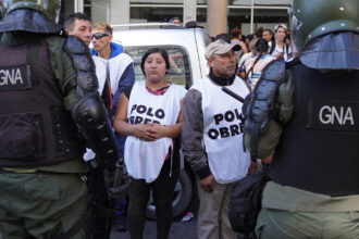 Una protesta piquetera atípica: sin encapuchados y casi sin chicos