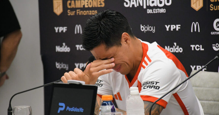 Enzo Pérez se quebró y entre lágrimas le dijo a adiós a River en una emotiva conferencia de prensa