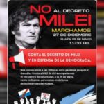 La Mesa del PJ de Capital convoca a una marcha en contra del DNU de Milie para este miércoles