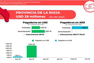 El Gobierno de La Rioja debe pagar 28 millones de dólares entre enero y febrero