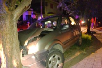 Capital: una mujer perdió el control del auto y se estrelló contra un árbol