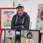 La mano de Diego: hizo más de 30 pinturas con Maradona como protagonista