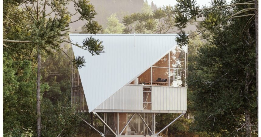 Una “casa torre” que deja una huella mínima en el suelo