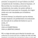 Javier Milei: “Bienvenidas las cuasimonedas, pero sepan que no tendrán rescate alguno por parte de la Nación”