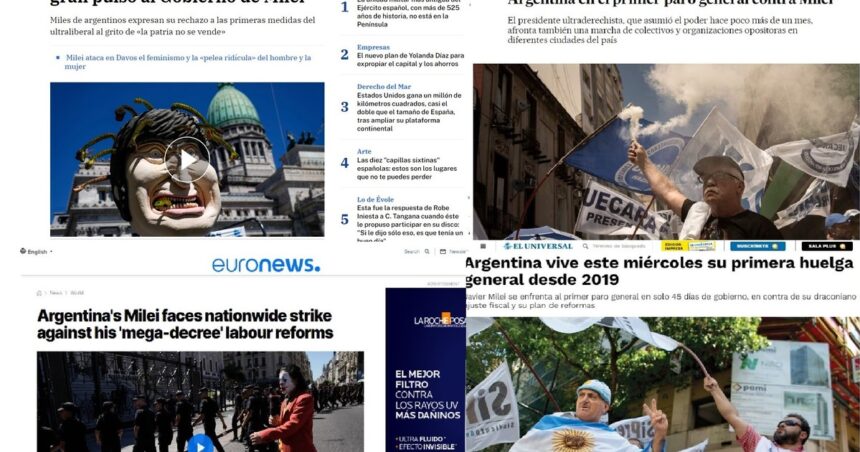 Así reflejó la prensa internacional el paro nacional de la CGT