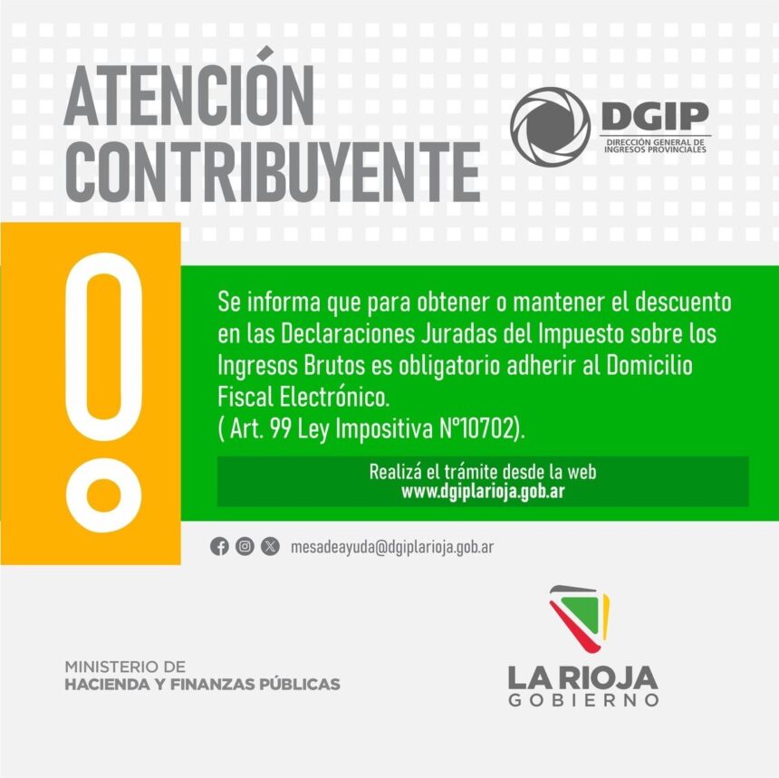 DGIP recuerda los beneficios en la adhesión del domicilio fiscal electrónico