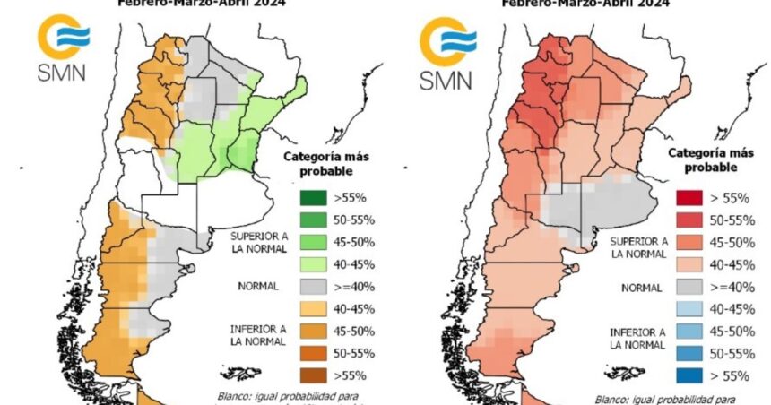 Los mapas que todos miran: cuál será el clima en el próximo trimestre