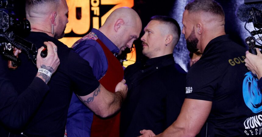 La “pelea del siglo” entre Tyson Fury y Oleksandr Usyk se volvió a posponer por culpa de un sparring