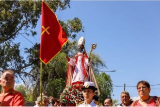 La vicegobernadora participó de las fiestas patronales de San Blas y pidió que el patrono “interceda para dar calma a la crisis hídrica que atravesamos”