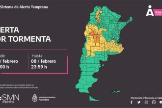 Este jueves rige una alerta por tormentas para La Rioja