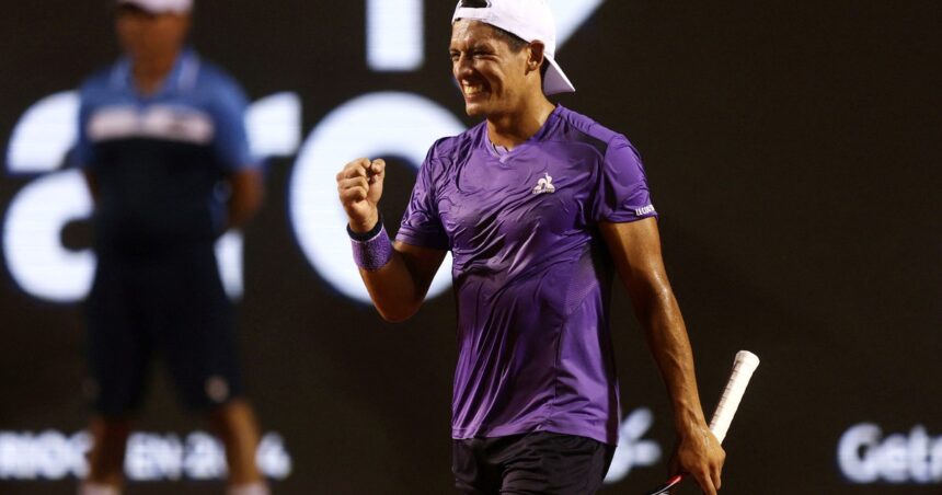 Sebastián Báez, campeón del ATP 500 de Río de Janeiro en una exhibición ante Mariano Navone