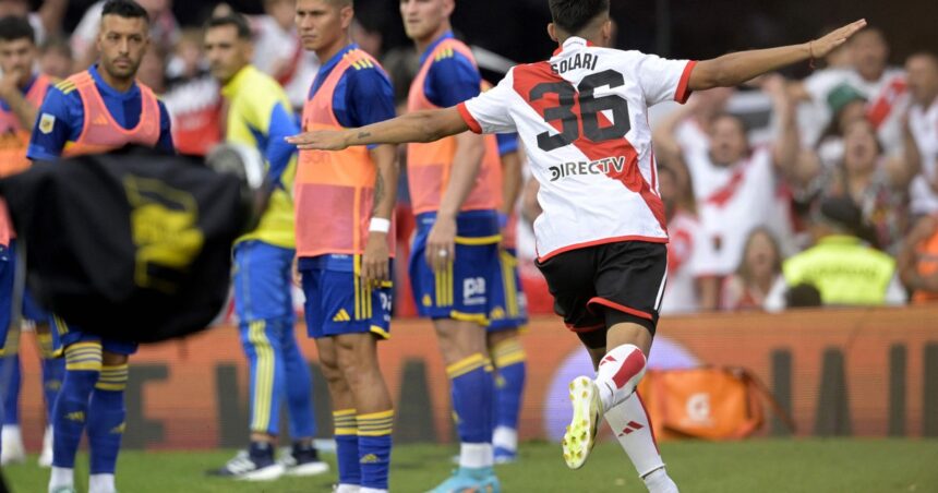 River vs Boca: así fue el gol de Pablo Solari en el Superclásico