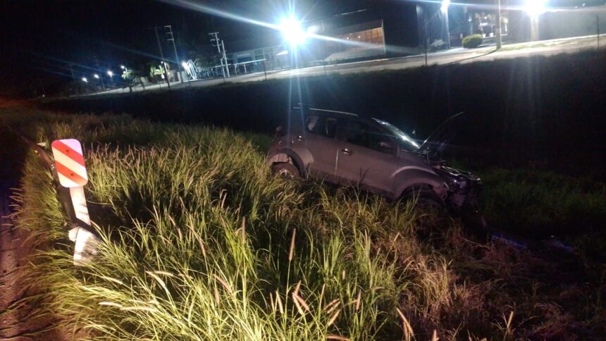 Un hombre perdió el control de su auto y volcó en Ruta Nacional 38