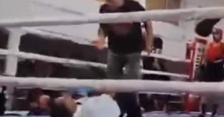 Una velada de boxeo en Río Negro terminó como Titanes en el Ring: un entrenador subió al cuadrilátero y noqueó al árbitro