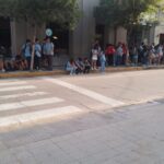 Estudiantes de Colegio N°1 organizaron una protesta por falta de agua y ventiladores