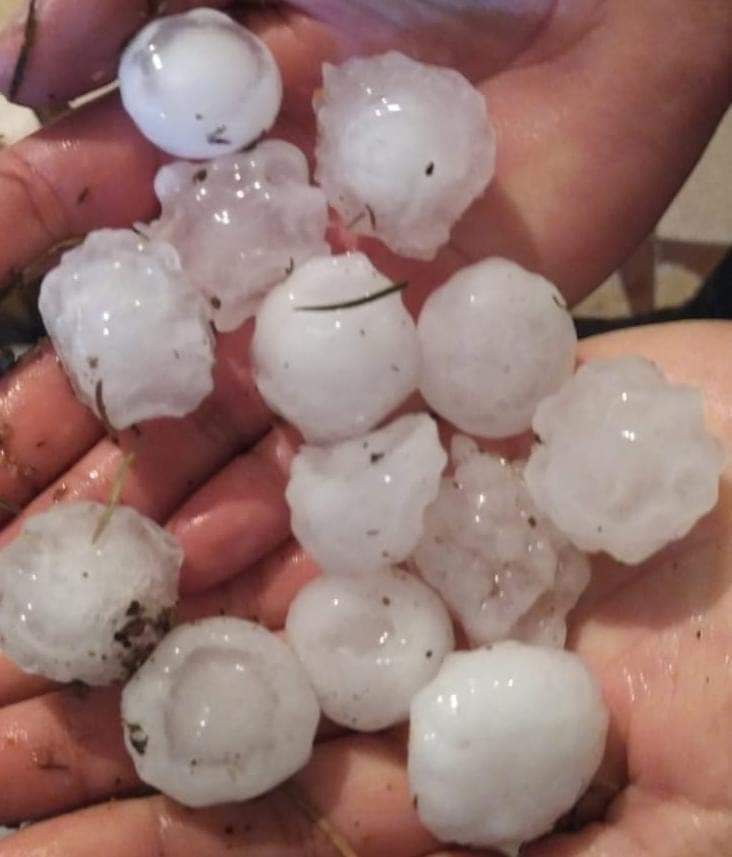 Cayó granizo en el Dpto. Ortiz de Ocampo