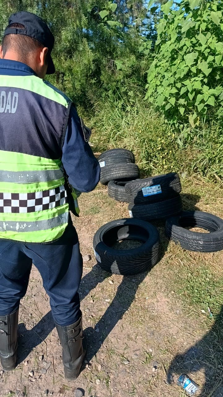 Conductor transportaba ilegalmente neumáticos hacia la provincia de La Rioja