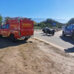 Una moto y un camión chocaron por Av. San Nicolás de Bari y Ruta Nacional N°38