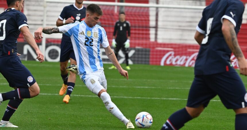 Selección Argentina Sub 23 vs Paraguay, amistoso previo a París 2024: golazo de Zenón y goleada para alimentar el sueño olímpico