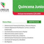 El cronograma de pago de la Quincena a empleados estatales para este 18 de junio