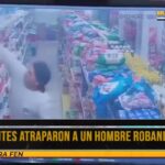 Detienen a un delincuente por robar bebidas alcohólicas en un minimarket