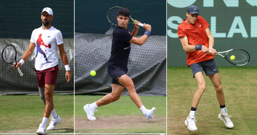 Wimbledon pone primera con Djokovic, Alcaraz y Sinner en busca de récords inéditos