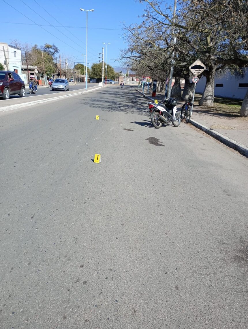 La Rioja : Quiso esquivar un perro y se cayó de su moto