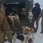 El Ejército rescató a un peón y sus 13 perros de una cabaña en Santa Cruz aislada desde hace un mes por la nieve