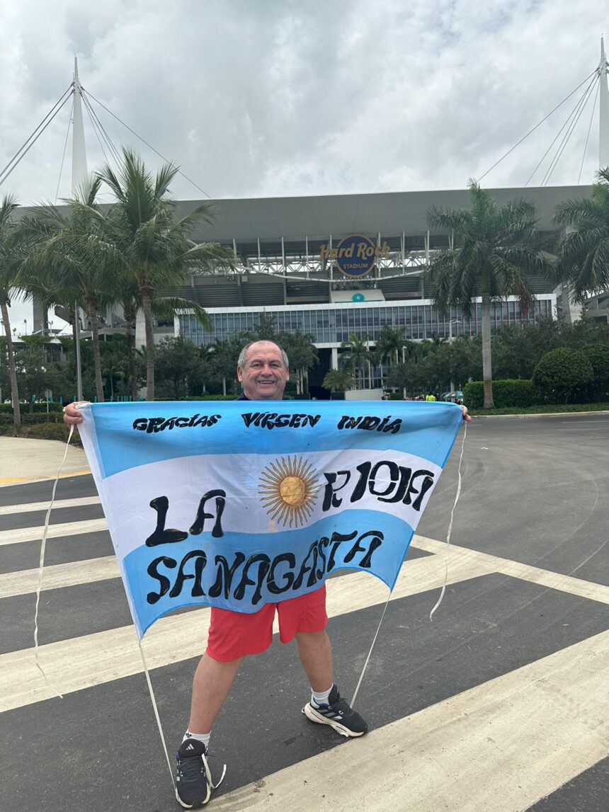 La bandera de Tesorieri y la Virgen India de Sanagasta estarán presente en la final de Argentina vs Colombia por Copa América