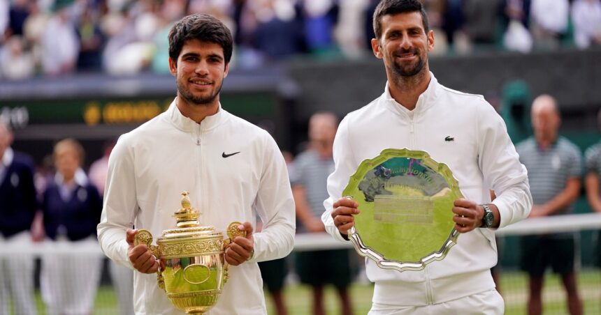 Djokovic y Alcaraz vuelven a disputar el título en la final de Wimbledon con una “batalla” en busca de más récords