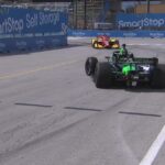 IndyCar en Toronto: Agustín Canapino casi se pega contra el muro tras un peligroso trompo en las calles de Canadá