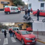 La Rioja: fuerte colisión entre una motocicleta y un automóvil en el centro capitalino