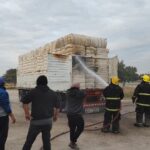 La Rioja: se quemó el acoplado de un camión en una reconocida estación de servicio