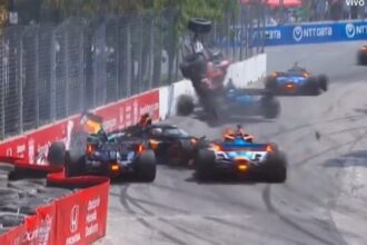 IndyCar en Toronto: tras el palazo de Canapino, un tremendo choque múltiple dejó volando a Ferrucci