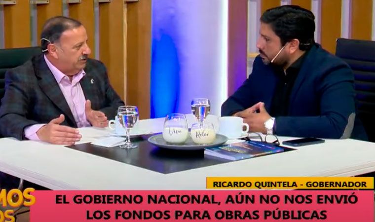 El Gobernador, Ricardo Quintela: cargó en duros términos contra el gobierno nacional