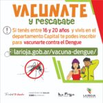 Chicos y chicas de 16 a 21 años ya pueden inscribirse para vacunarse contra el dengue