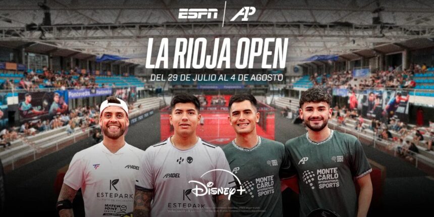 La Rioja, cuna de los «Chachos», será sede del internacional Open de Padel transmitido por ESPN y Disney+