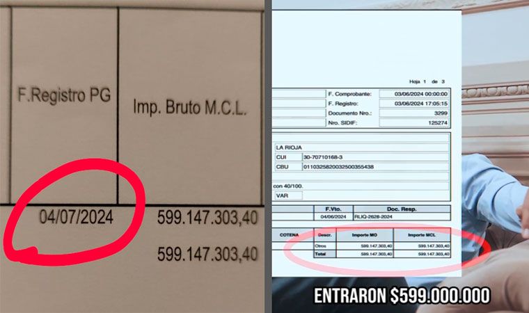 Copa de Leche: El Gobierno nacional mostró que el 4 de julio, La Rioja recibió 9 millones de pesos