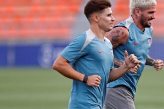 Julián Álvarez y su primer entrenamiento en el Atlético de Madrid: cómo lo recibió el equipo con De Paul y Griezmann a la cabeza