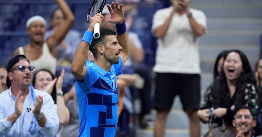 US Open 2024: Novak Djokovic debutó con un aplastante triunfo e igualó una marca histórica de Roger Federer