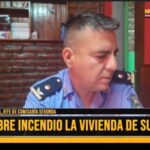 La policía brindó información sobre la vivienda incendiada tras una discusión de pareja