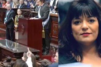 una-diputada-kirchnerista-le-hizo-fuck-you-a-javier-milei-durante-su-discurso-en-el-congreso