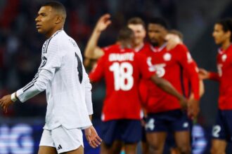 Lille dio el golpe y venció a un Real Madrid que se acordó tarde de mandar a la cancha a Mbappé