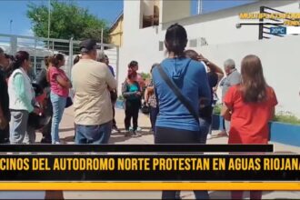 Vecinos del barrio Autódromo Norte protestaron por falta de agua desde hace 6 meses