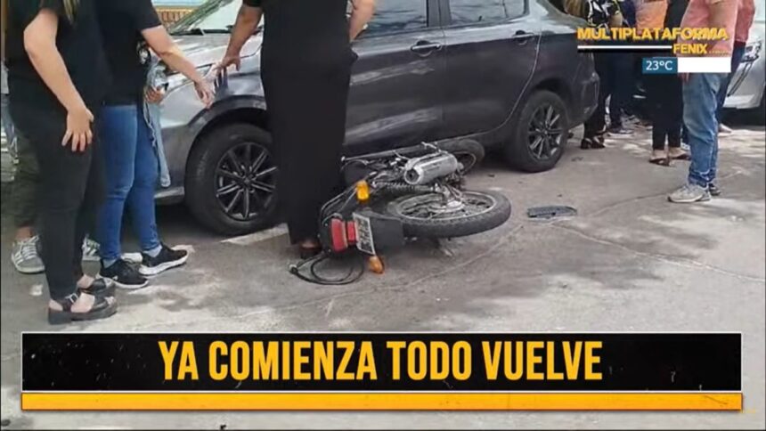 Joven terminó hospitalizada tras fuerte accidente de tránsito