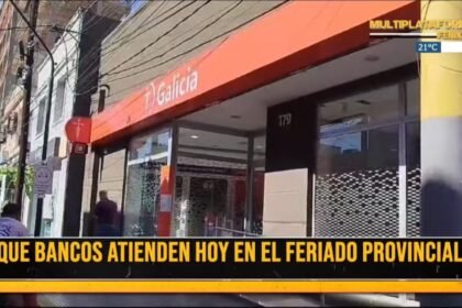 Bancos adhirieron al feriado provincial